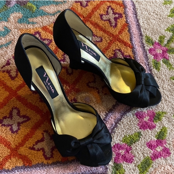 Nina formal satin wedge heels - Picture 5 of 8